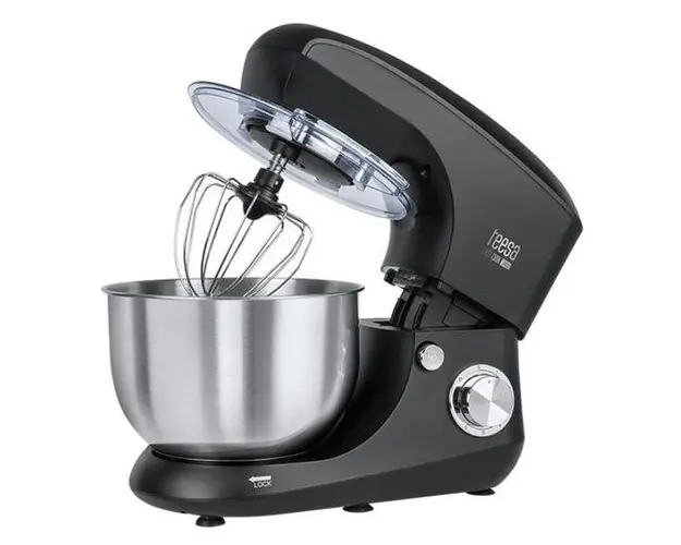 Robot de bucatarie Teesa Easy Cook TSA3545-B, 1400 W, Bol 5.5 l, 6 Viteze + Pulse (Negru/Inox)