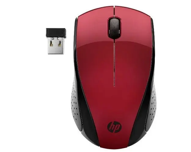 Mouse Wireless HP 220, USB (Negru/Rosu)
