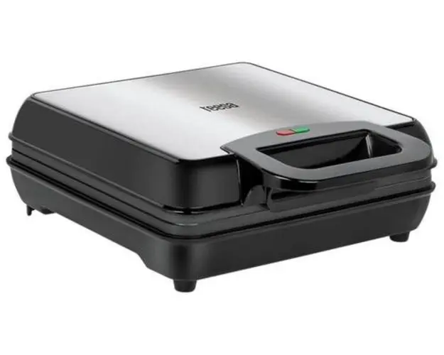 Aparat pentru preparat waffle Teesa TSA3224, 1100 W, 4 felii (Negru/Inox)