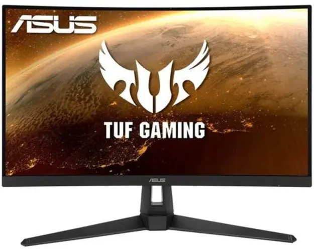 Monitor Gaming VA LED ASUS 27inch VG27VH1B, Full HD (1920 x 1080), VGA, HDMI, Ecran curbat, Boxe, 165 Hz, 1 ms (Negru)