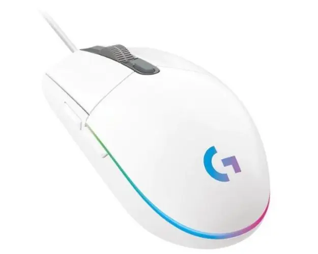 Mouse Gaming Logitech G203 LightSync, iluminare RGB, USB (Alb)