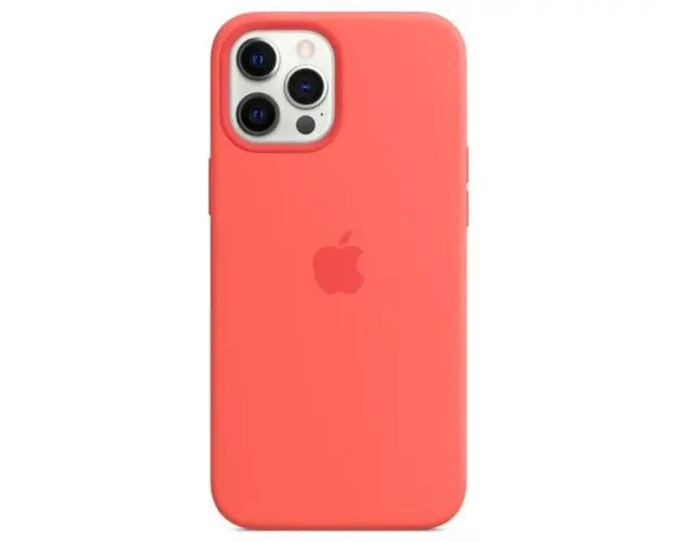 Protectie Spate Apple MHL93ZM/A pentru Apple iPhone 12 Pro Max, Silicon (Roz/Rosu)