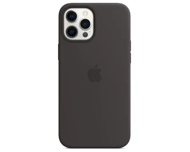 Protectie Spate Apple MHLG3ZM/A pentru Apple iPhone 12 Pro Max, Silicon (Negru)