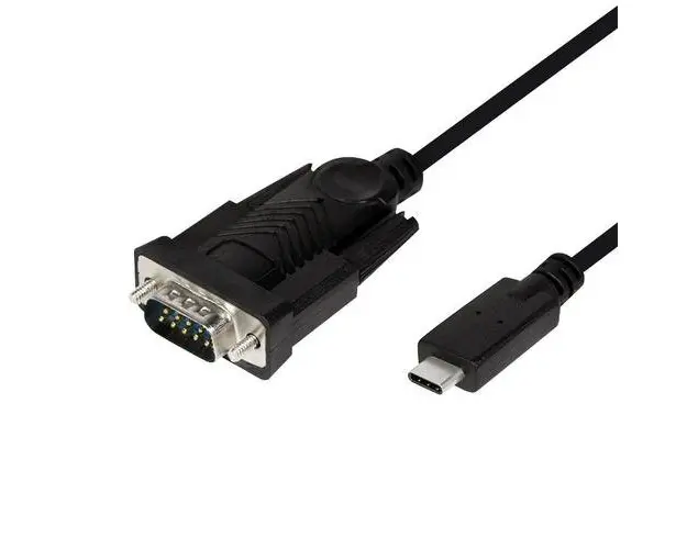 Cablu LOGILINK AU0051, USB Type-C - Serial DB9M 9-pin/RS232, 1.2m (Negru)