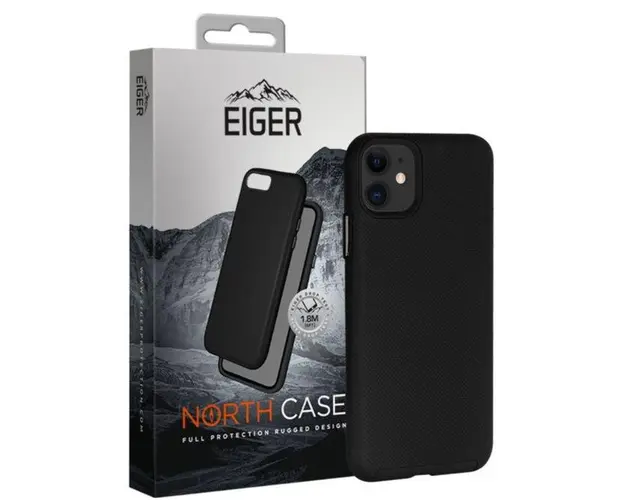 Protectie Spate Eiger North Case EGCA00229 pentru Apple iPhone 12, iPhone 12 Pro (Negru)