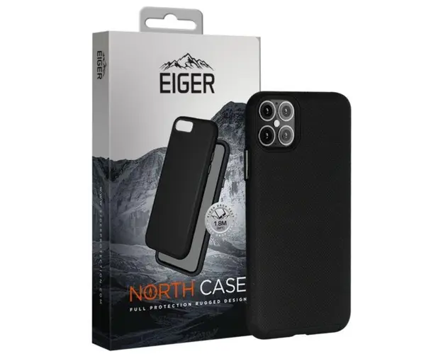 Protectie Spate Eiger North Case EGCA00225 pentru iPhone 12 Pro Max (Negru)