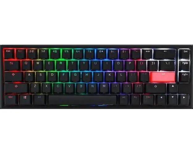 Tastatura Gaming DUCKY One 2 SF RGB, Cherry Silent Red, iluminare RGB (Negru)