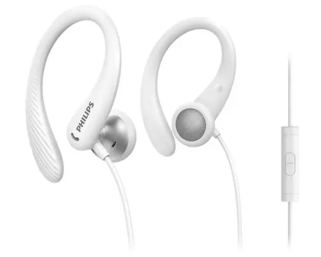 Casti Alergare Philips TAA1105WT/00, Microfon (Alb)