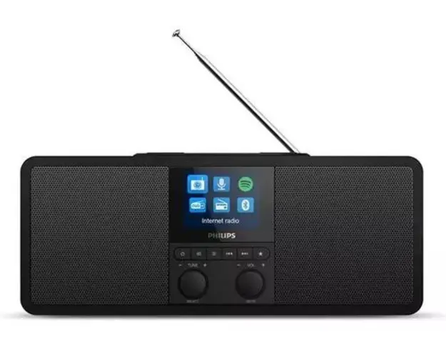 Radio Philips TAR8805/10, DAB+, Bluetooth, Spotify Connect, incarcator wireless pentru telefon (Negru)