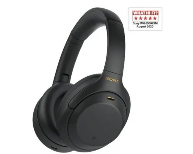 Casti Sony Wireless WH-1000XM4, Noise Canceling, Alexa si Google asistant, NFC (Negru)