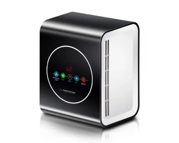 Purificator de aer Esperanza EHP001, 10 W, Sterilizator UVC, Purificare aer 30 mc/h, 3 Filtre, Suprafata sterilizare 20 mp, Timer (Alb/Negru)