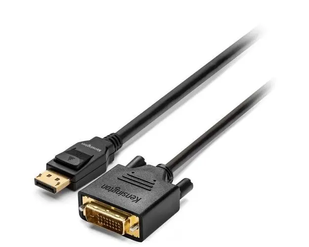 Cablu KENSINGTON K33023WW, DisplayPort 1.2 - DVI-D DL, 1.8m, Full HD/60Hz(Negru)