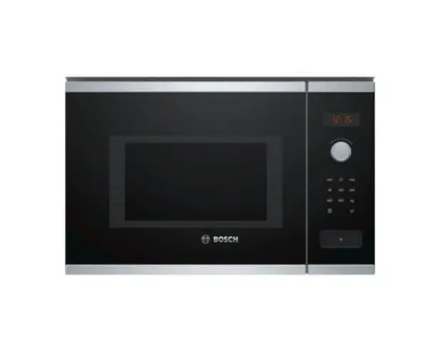 Cuptor cu microunde incorporabil Bosch BFL553MS0, 900 W, 25 L (Negru/Argintiu)