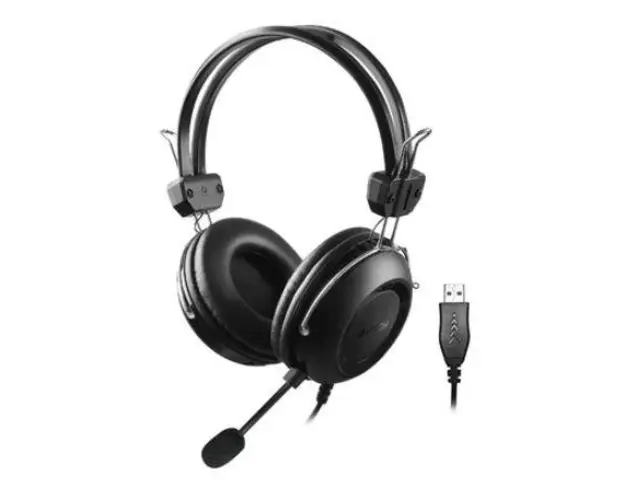 Casti Stereo A4Tech HU-35, Microfon, USB (Negru)