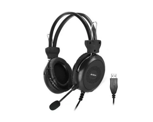 Casti A4TECH HU-30, Microfon, USB (Negru)