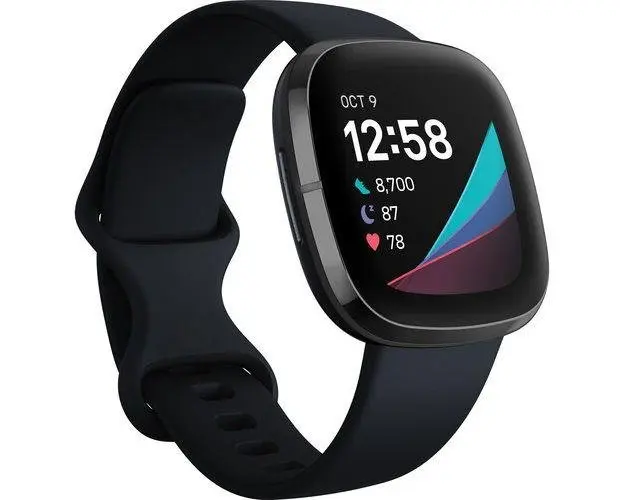Ceas activity tracker Fitbit Sense, GPS, NFC, WiFi, Bluetooth (Negru)