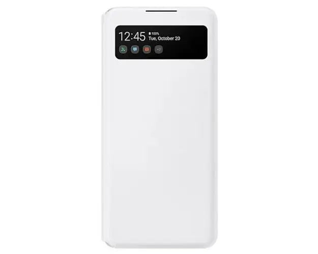 Protectie Book Cover Samsung Smart S View EF-EA426PWEGEE pentru Samsung Galaxy A42 5G (Alb)