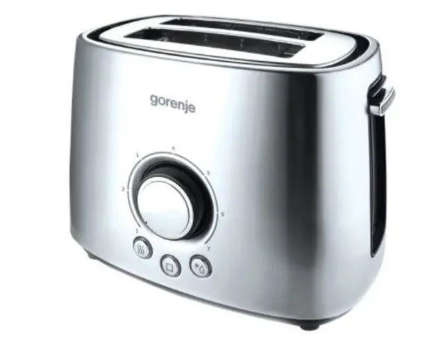 Prajitor de paine Gorenje T1000E, 1000 W, 2 felii (Argintiu)