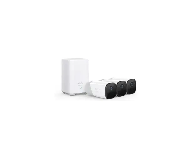 Kit supraveghere video eufyCam 2 Pro Security wireless, Rezolutie 2K, IP67, Nightvision, 3 camere video, H.264