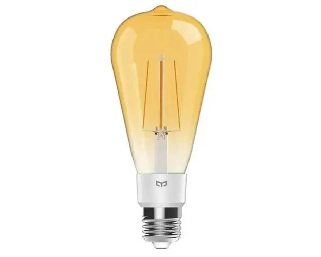 Bec LED Yeelight Smart ST64, Filament, Lumina calda, E27, WiFi (Alb)