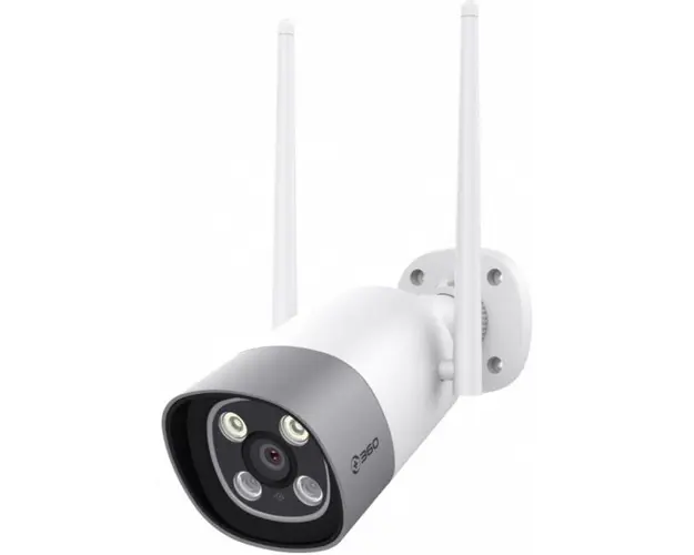 Camera de supraveghere exterior 360 D801, 1/3 inchCMOS, Nightvision, Transmisie live, Senzor de miscare, Microfon, Difuzor, Control aplicatie (Alb/Gri)
