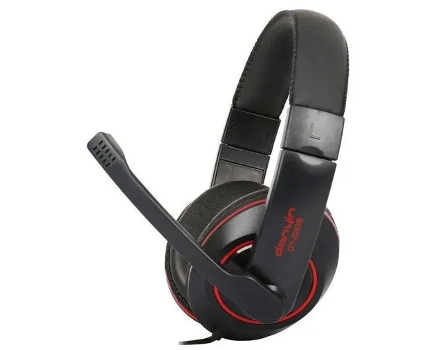 Casti Danyin DT2208, Microfon (Negru/Rosu)