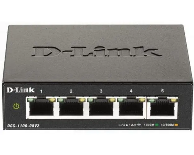 Switch D-Link SMART DGS-1100-05V2, Gigabit, 5 Porturi