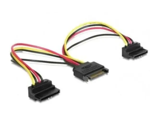 Cablu Gembird CC-SATAM2F-02, splitter SATA, 15cm, unghi 90 grade