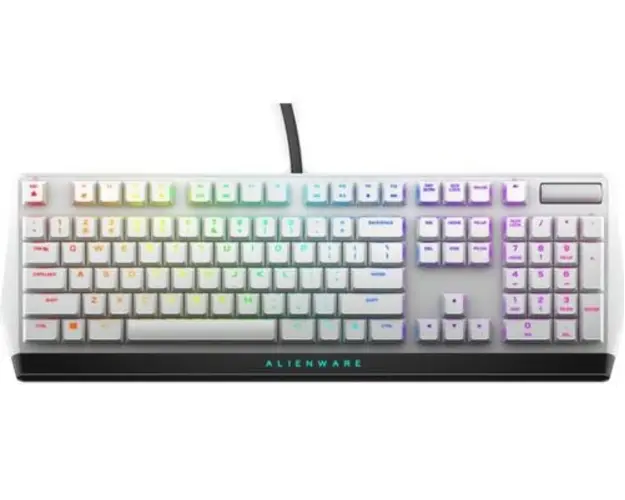 Tastatura Gaming Dell Alienware 510K, Mecanica, Iluminata RGB, Taste Slim (Alb)