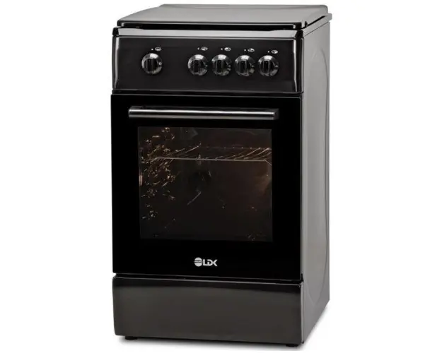 Aragaz LDK 5060 A BLACK RMV LPG, Gaz, 4 Arzatoare, Siguranta, Aprindere electrica (Negru)