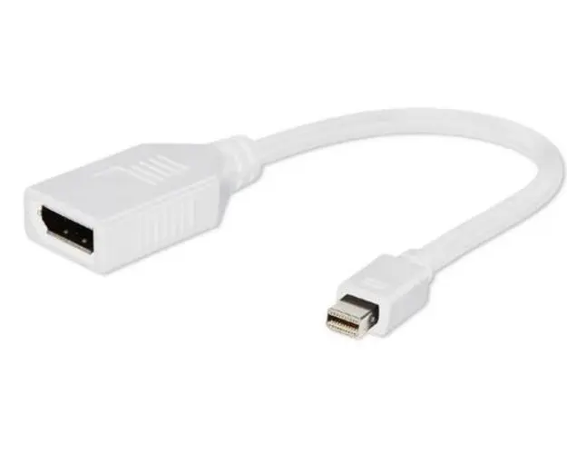 Cablu Video Gembird A-mDPM-DPF-001-W, adaptor Mini-DisplayPort (T) la DisplayPort (M), 10 cm, rezolutie maxima Full HD (Alb)