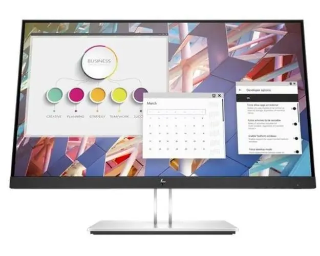 Monitor IPS LED HP 24inch E24 G4, Full HD (1920 x 1080), VGA, HDMI, DisplayPort (Negru)