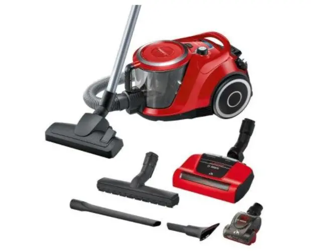 Aspirator fara sac Bosch Seria 6 ProAnimal BGS41PET1, 750 W (Negru/Rosu)