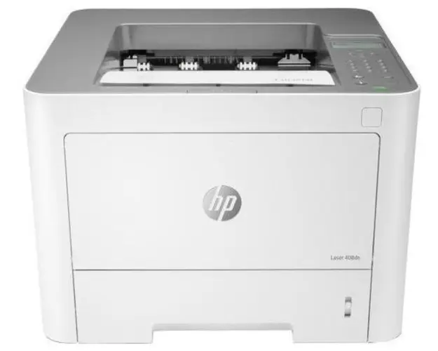 Imprimanta laser monocrom HP 408dn, A4, 40 ppm, Retea, Duplex, USB (Alb)