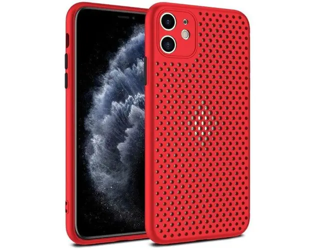Protectie Spate Lemontti Bubble LEMHBIXIIMR pentru iPhone 12 mini (Rosu)