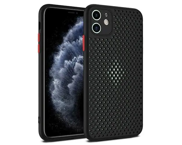 Protectie Spate Lemontti Bubble LEMHBIXIIMN pentru iPhone 12 mini (Negru)