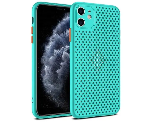Protectie Spate Lemontti Bubble LEMHBIXIIMTZ pentru Apple iPhone 12 mini (Turcoaz)