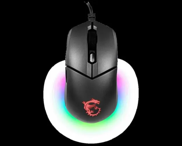 Mouse Gaming MSI Clutch GM11, iluminare RGB, 5000 DPI, USB (Negru) 