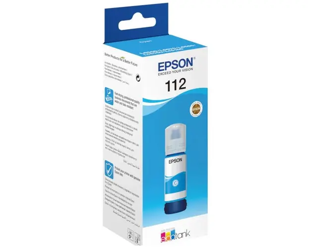 Cartus cerneala EPSON 112 EcoTank, acoperire 6000 pagini, 70 ml (Cyan)