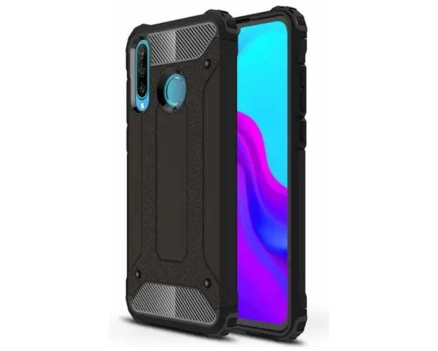 Protectie spate Lemontii Hybrid Amor LEMHACHP40LEY7P pentru Huawei P40 Lite E/Y7P (Negru)