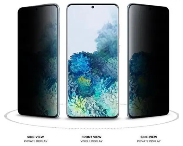 Folie Protectie Sticla Eiger 3D Privacy Mountain EGMSP00121 pentru Samsung Galaxy S20 (Negru)