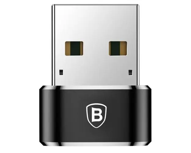 Adaptor Baseus Mini CAAOTG-01, USB Type-C - USB 2.0, 5 A max (Negru)