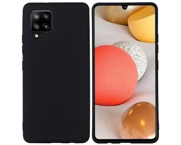 Protectie Spate Lemontti Silky LEMSLKHA425GN pentru Samsung Galaxy A42 5G (Negru)