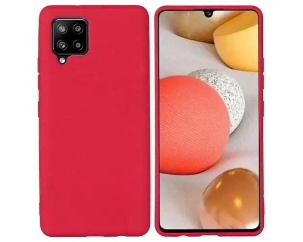 Protectie Spate Lemontti Silky LEMSLKHA425GR pentru Samsung Galaxy A42 5G (Rosu)