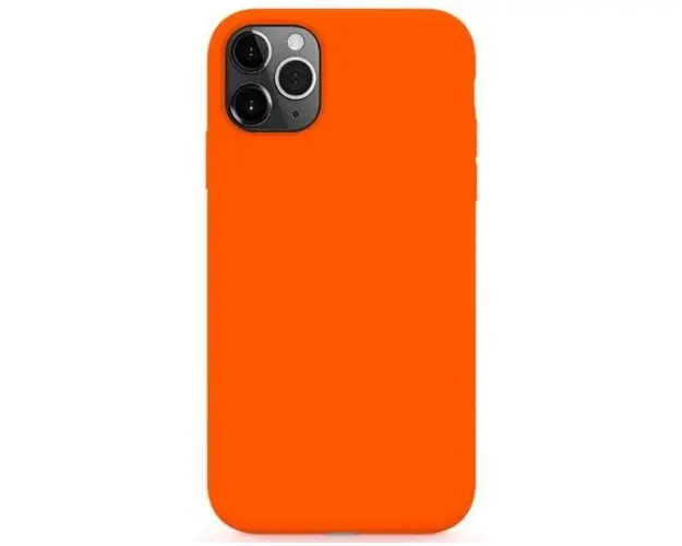 Protectie spate Lemontti Liquid Silicon LEMCLSXIPOR pentru iPhone 11 Pro (Portocaliu)