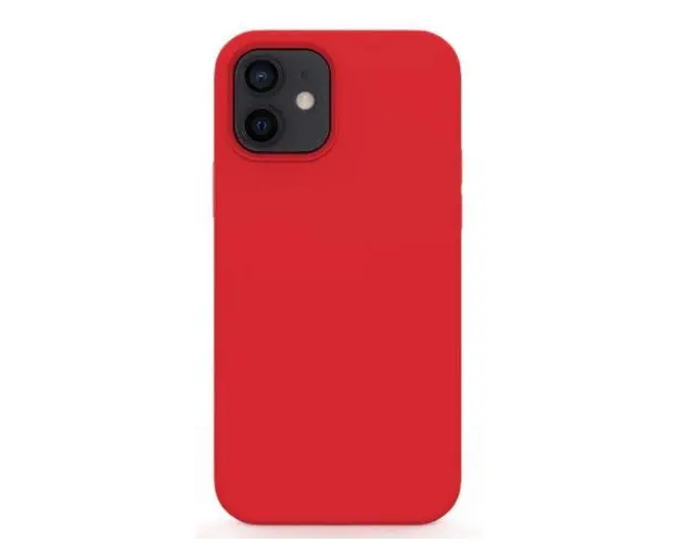 Protectie spate Lemontti Liquid Silicon LEMCLSXIIMRD pentru iPhone 12 Mini (Rosu)