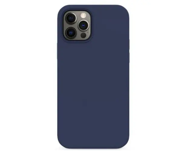 Protectie spate Lemontti Liquid Silicon LEMCLSXIIPMDB pentru iPhone 12 Pro Max (Albastru Inchis)