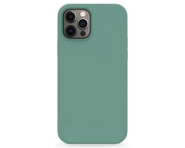 Protectie spate Lemontti Liquid Silicon LEMCLSXIIPMFG pentru iPhone 12 Pro Max (Verde inchis)
