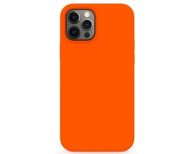 Protectie spate Lemontti Liquid Silicon LEMCLSXIIPMOR pentru iPhone 12 Pro Max (Portocaliu)