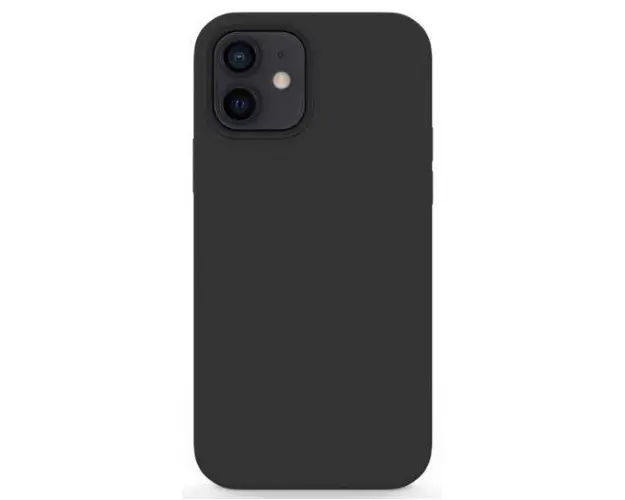 Protectie spate Lemontti Liquid Silicon LEMCLSXIIPBK pentru iPhone 12 / 12 Pro (Negru)